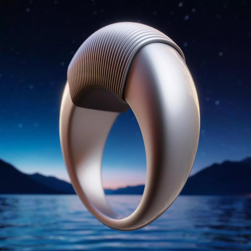Ribbed Halo Ring - Sleek Modern 3D Printable Jewelry Design 06