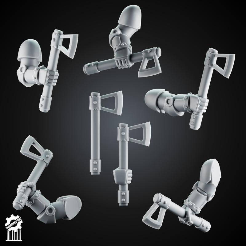 SET3 Grimdark Tomahawk Kit + 5 Dynamic Arms - Heroic 32mm Scale [Supported] [Supported