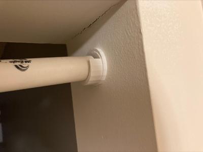 1/2" pvc pipe to closet or curtain rod