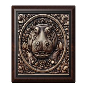 Hippopotamus animal wall art relief wall decor