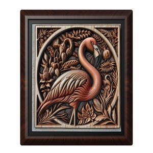 Flamingo animal wall art relief wall decor