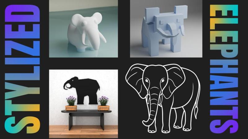 Stylized Elephants