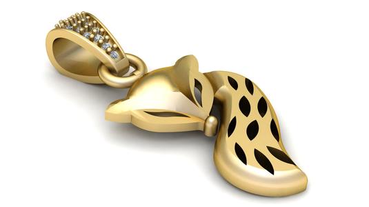 Fox Pendant 3d printable model