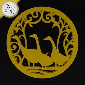 Geese - Silhouette - 2D Wall Art Decor
