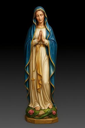 Virgin Mary Statue | 3D Printable Religious Figurine