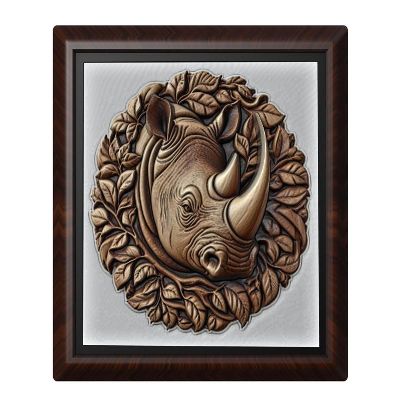 Rhinoceros animal wall art relief wall decor