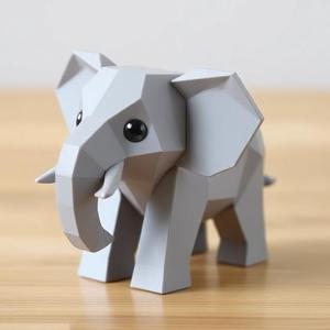 Elephant - Geometric and Majestic Desk Decoration