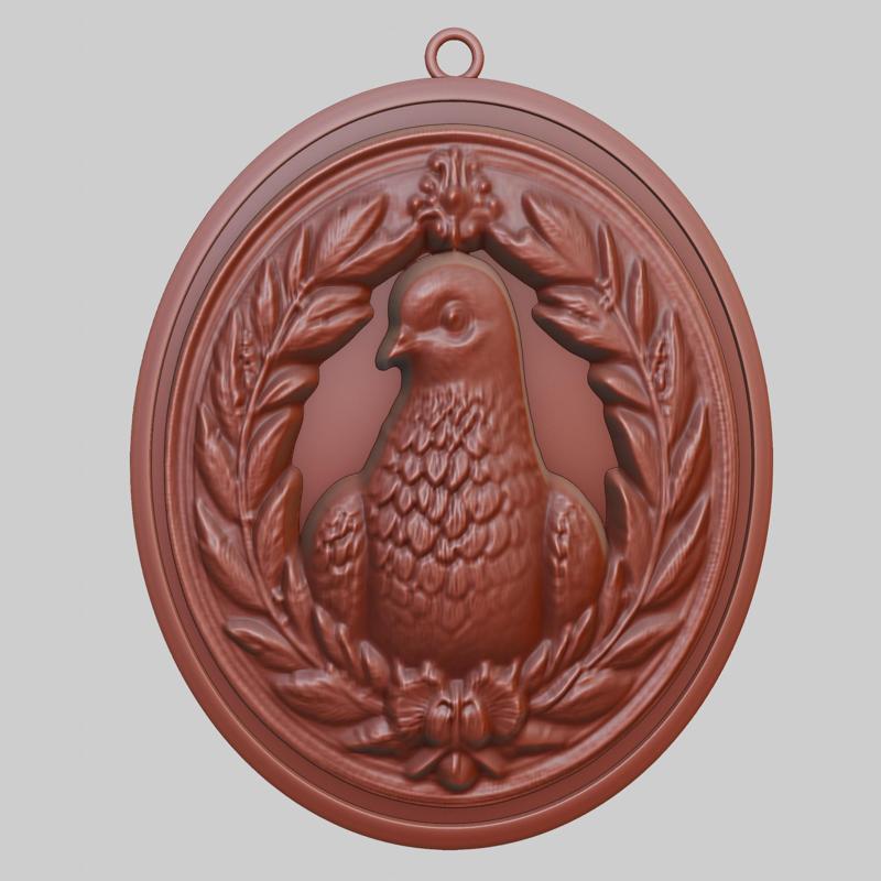 Pigeon Animal Pendant Pigeon Animal Necklace for CNC Router Laser & 3D Printer