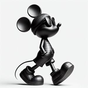 Modern Mickey Mouse 3D Print – Walking Pose Cartoon Character Figurine, Decorative Collectible Model