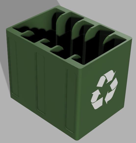Recycling bin for AA and AAA batteries (MMU)