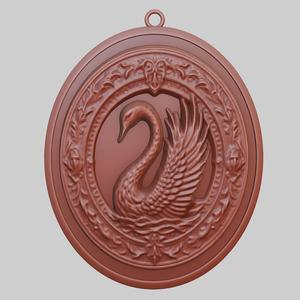 Swan Animal Pendant Swan Animal Necklace for CNC Router Laser & 3D Printer