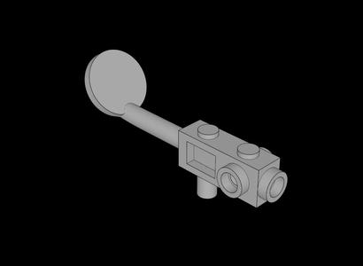 Lego Compatible (93106.dat) Minifig Metal Detector without Stud on Search Head   