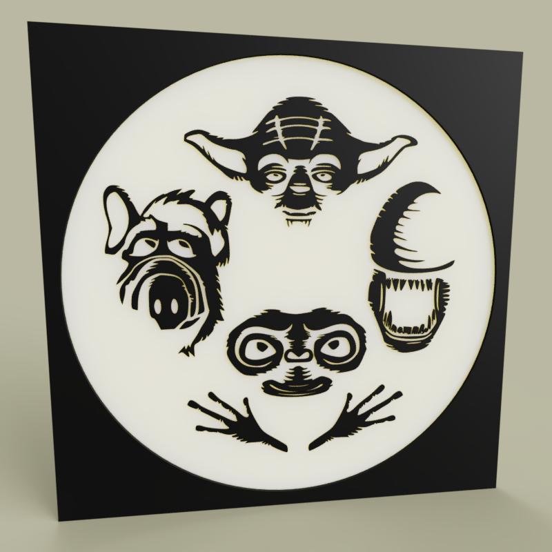 StarWars - Yoda - Alf - ET - Alien