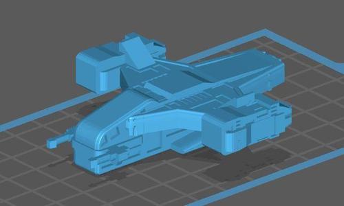 Razorcrest Starship Spaceship Model Remixed for tabletop games 