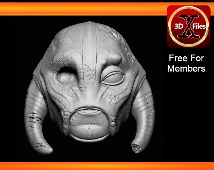 Zombie Silvasu Fi Headsculpt - Star Wars Custom Action Figure - 3D Print File