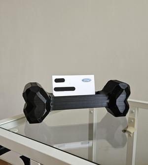 3D geometric bone-shaped business card stand