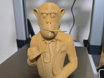 smoking monkey with suit