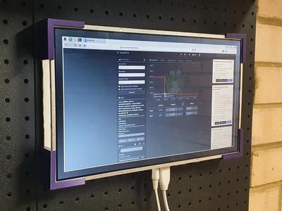 Pegboard brackets for old laptop screen
