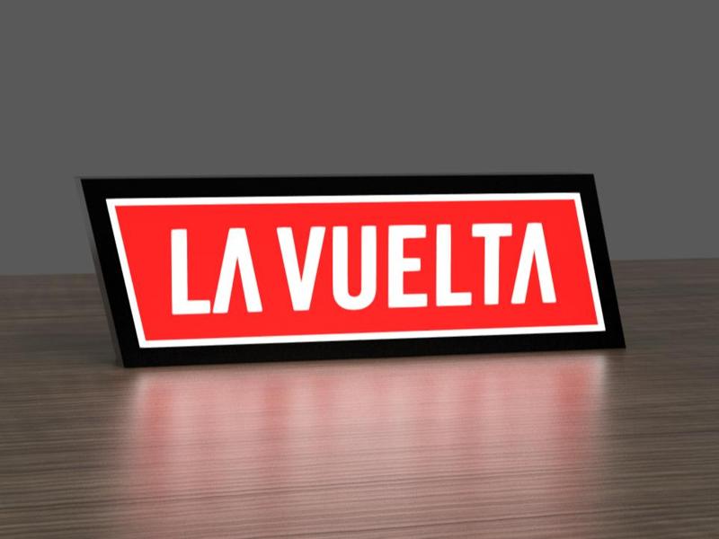 La Vuelta a España logo lightbox LED lamp