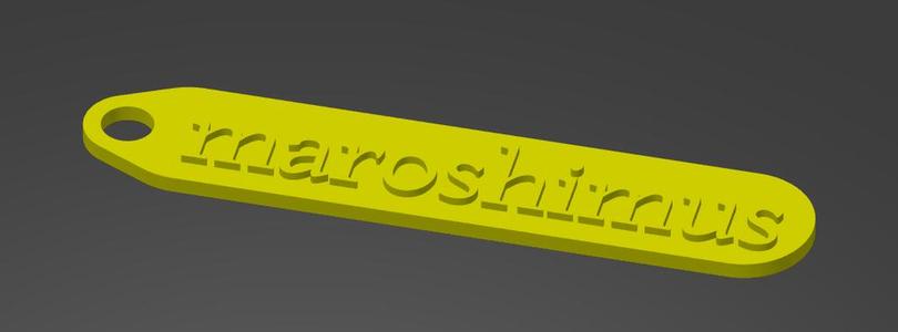 Customizable key chain tag (fixed)