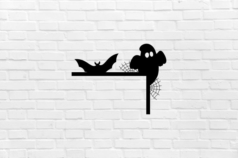 HALLOWEEN WALL DECORATION bat ghost door