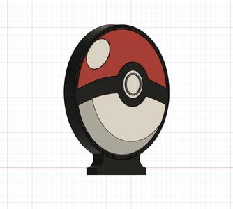 Lighted Pokeball Lamp