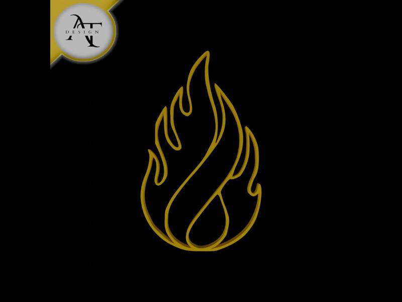 Simple Flame Symbol - 2D Art