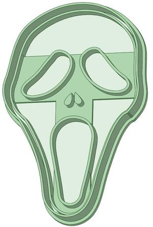 Scary movie with cookie cutter outline
