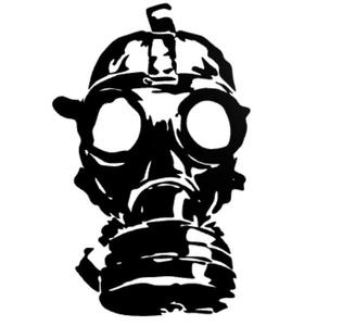 Gas mask wall decor