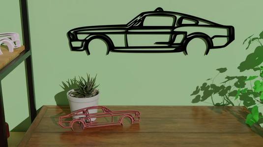 Ford Mustang outline decoration   