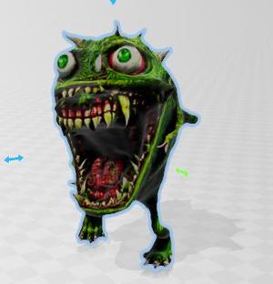 Disgusting Scary Green Monster Figure