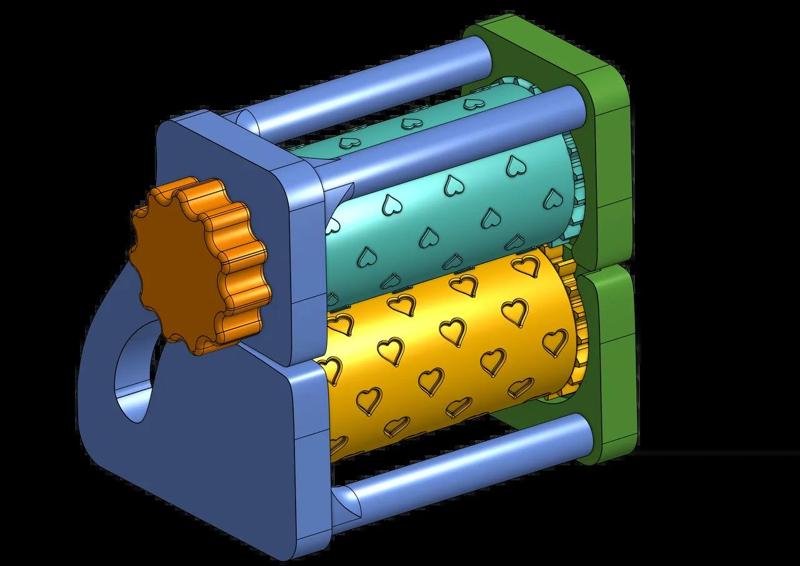 Business card embosser / Paper embosser Hearts, Butterflies, Lips, Diamonds ...   