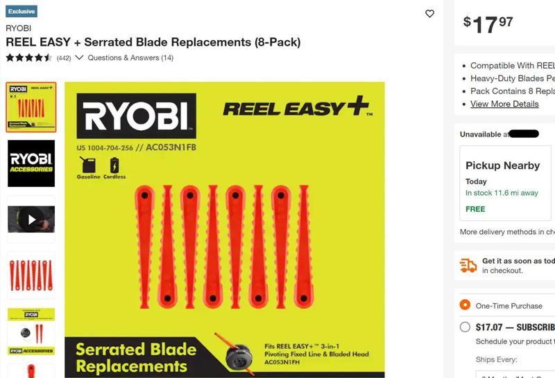 Ryobi Cutting Blade for 40V Trimmer   