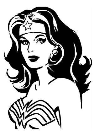 Wonder Woman stencil 13