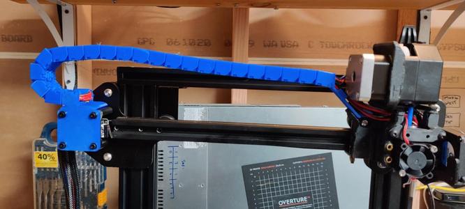 Front Side Cable Chain Mounts for Hydra Fan and Hotend Mount for Creality Ender X Gantry