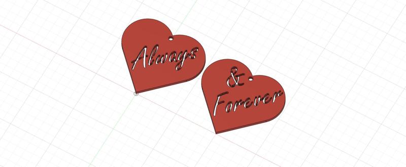 Heart Earrings - "Always & Forever"