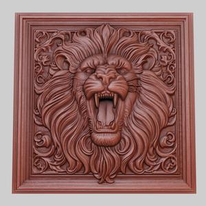 The lion roars 3d printer model animal model obj stl