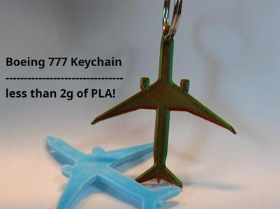 Boeing 777 keychain