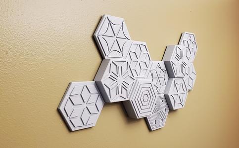Hexagonal Geometric Wall Art