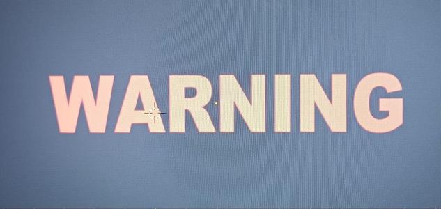 A sign of caution to hang on your door