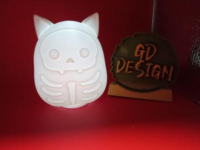 Cat Skeleton SQUISHMALLOWS ORNAMENT AND ONE TABLETOP TEALIGHT