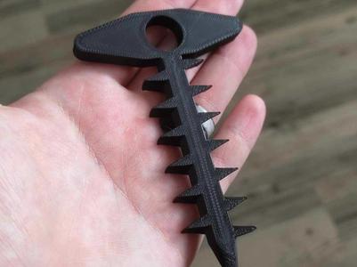 Tent Anchor (Twist) (easy to print)