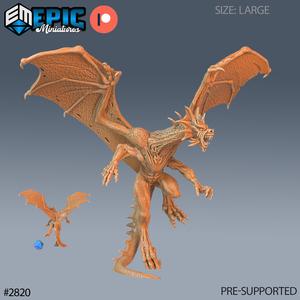 War Drake Flying ‧ DnD Miniature ‧ Tabletop Miniatures ‧ Gaming Monster ‧ 3D Model ‧ RPG ‧ DnDminis ‧ STL FILE