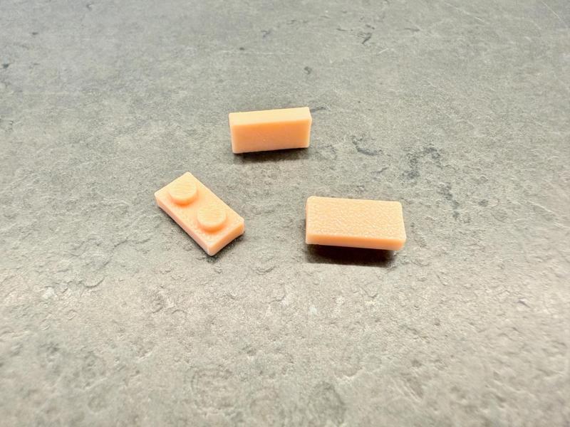 Brick - 1x2 flat bottom