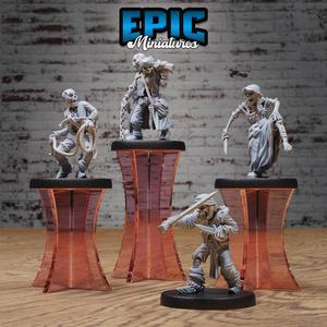 Undead Pirate Crew Set B ‧ DnD Miniature ‧ Tabletop Miniatures ‧ Gaming Monster ‧ 3D Model ‧ RPG ‧ DnDminis ‧ STL FILE