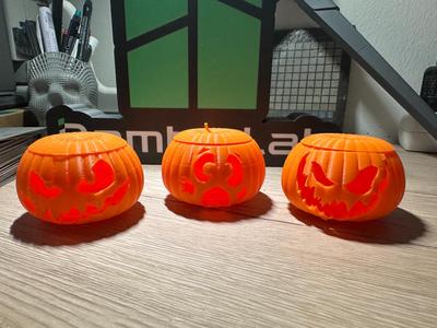 5x Halloween Pumpkin (mit Deckel)  Jack o Lantern