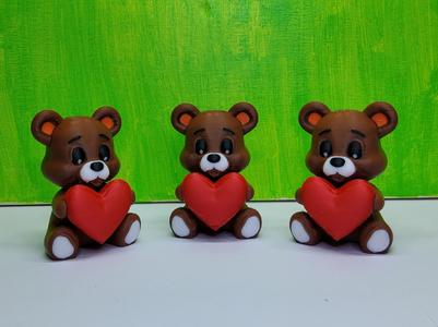 Sweet cute bear with heart
