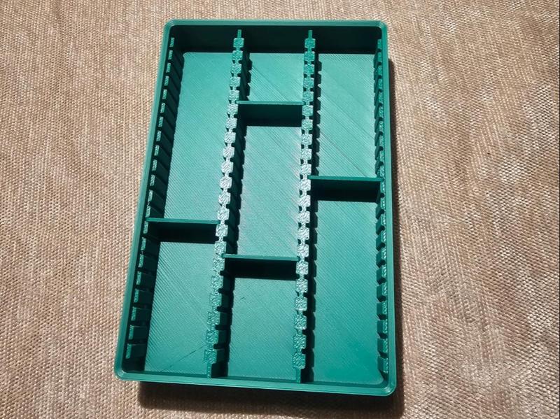 Gridfinity 3x2 Bins compartments movable dividers