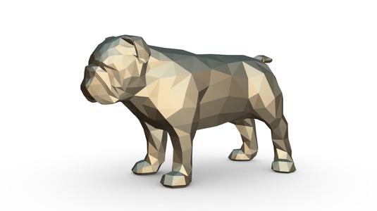 English bulldog figure