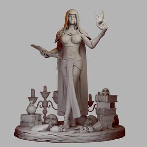 Elf Wizard – 3D Printable STL | 32mm & 72mm | Pose & Pin-Up